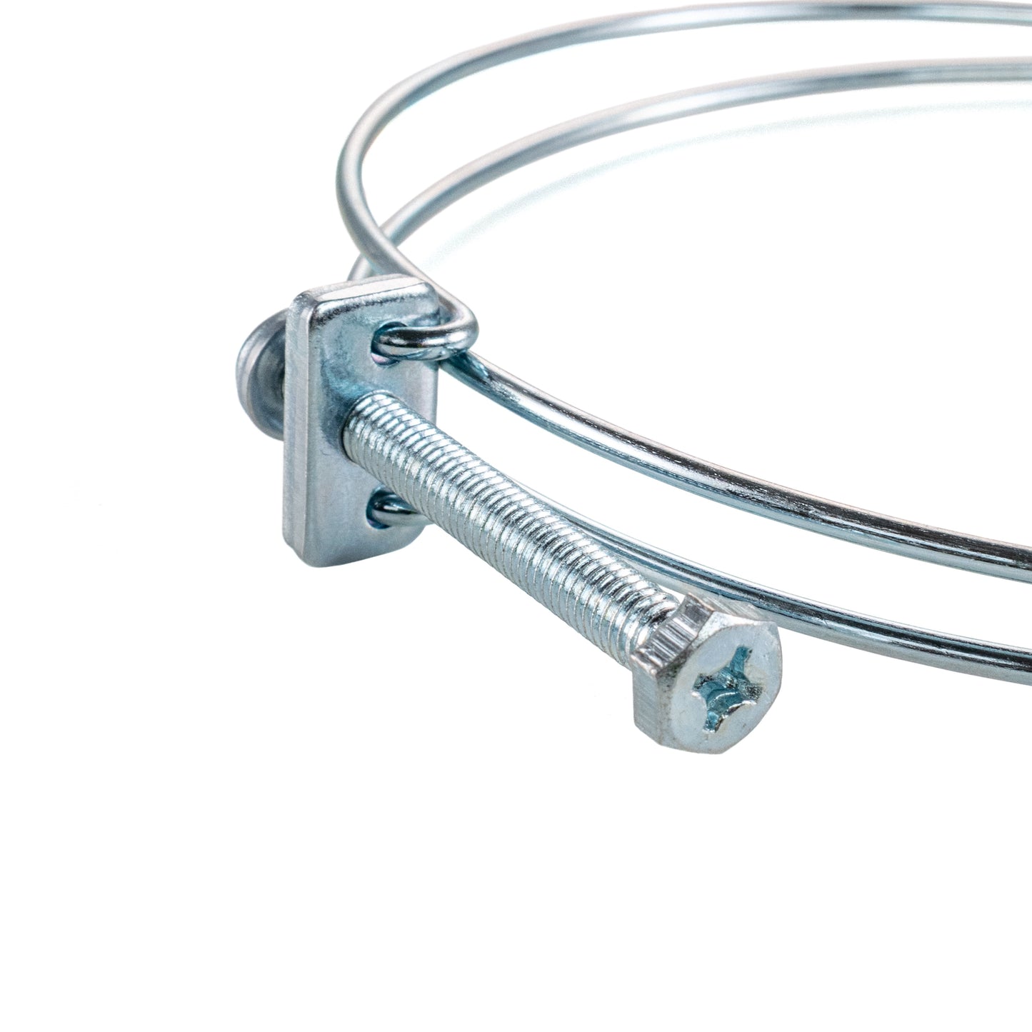 Galvanised Steel Double Wire Hose Clamps, 75mm-80mm