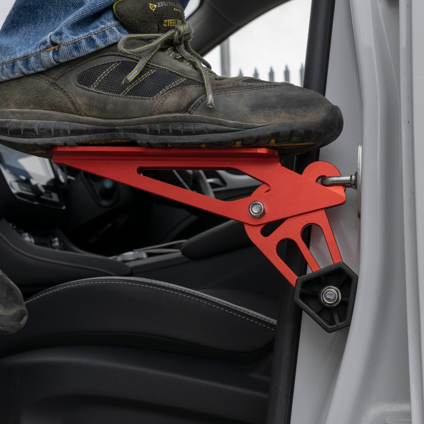 Type D Vehicle Car Door Step Up Ladder, Red