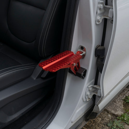 Type D Vehicle Car Door Step Up Ladder, Red