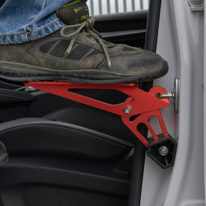 Type D Vehicle Car Door Step Up Ladder, Red