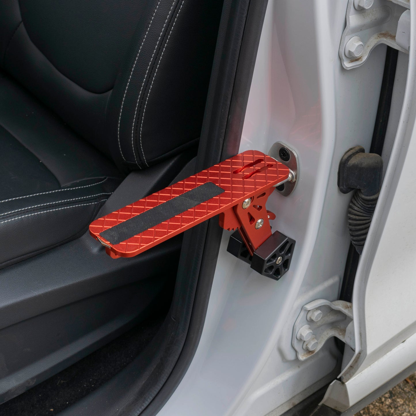 Type E Vehicle Car Door Step Up Ladder, Red