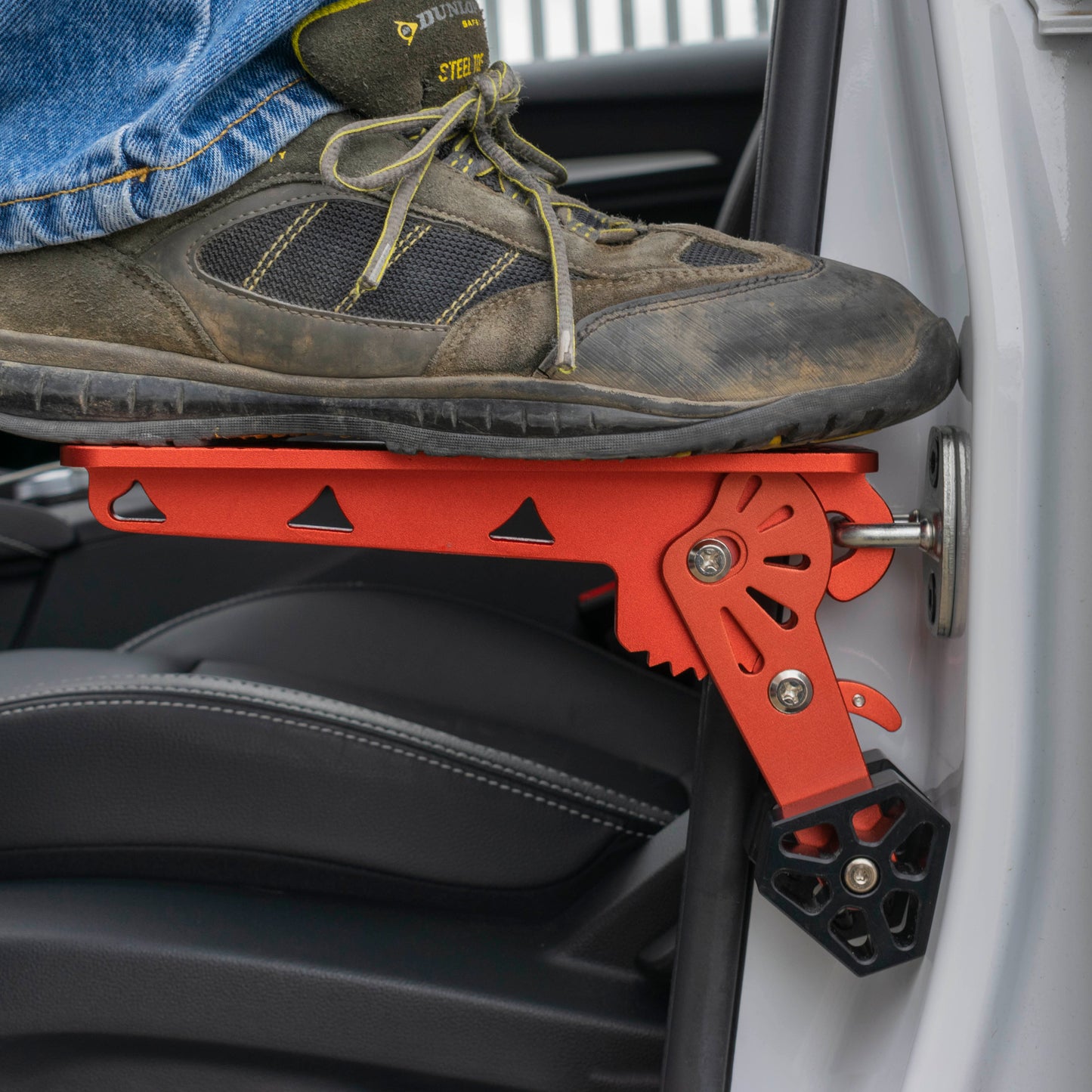 Type E Vehicle Car Door Step Up Ladder, Red
