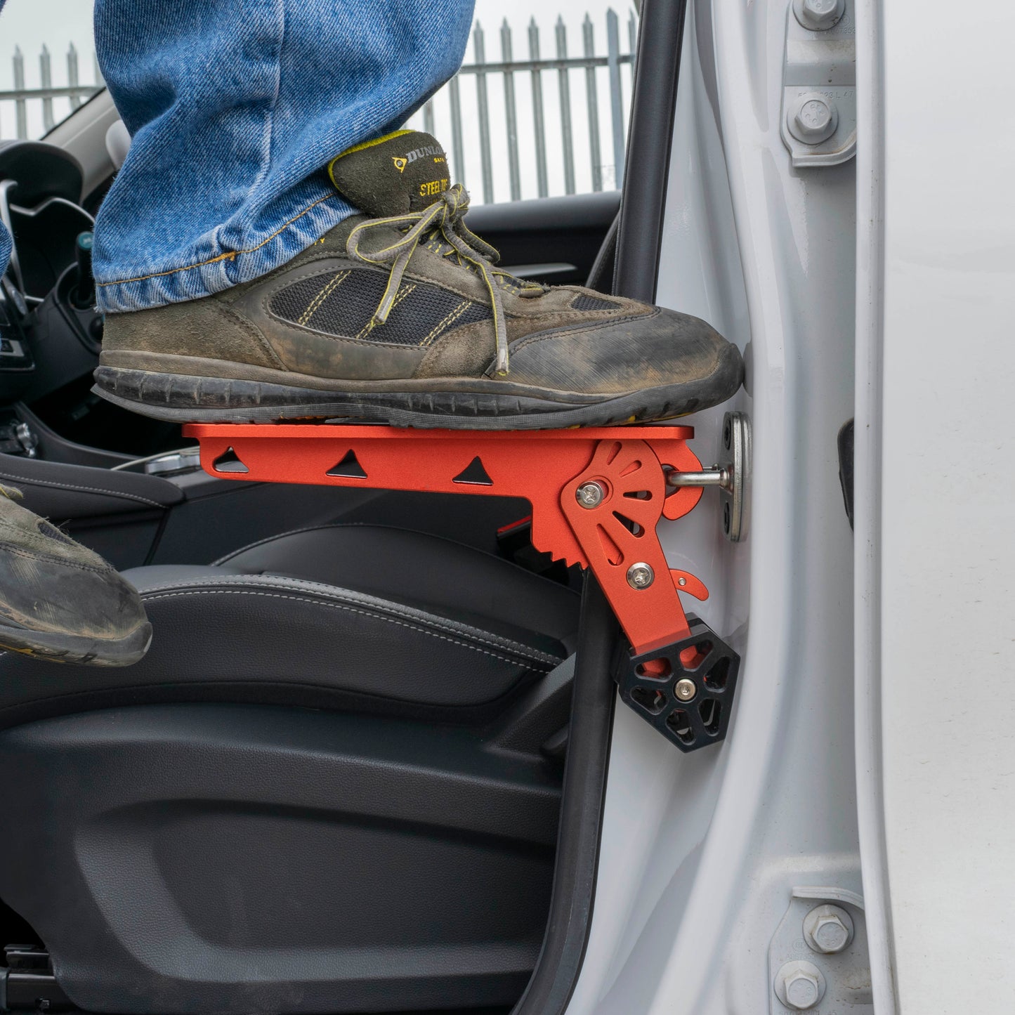 Type E Vehicle Car Door Step Up Ladder, Red