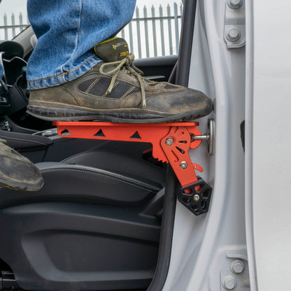 Type E Vehicle Car Door Step Up Ladder, Red