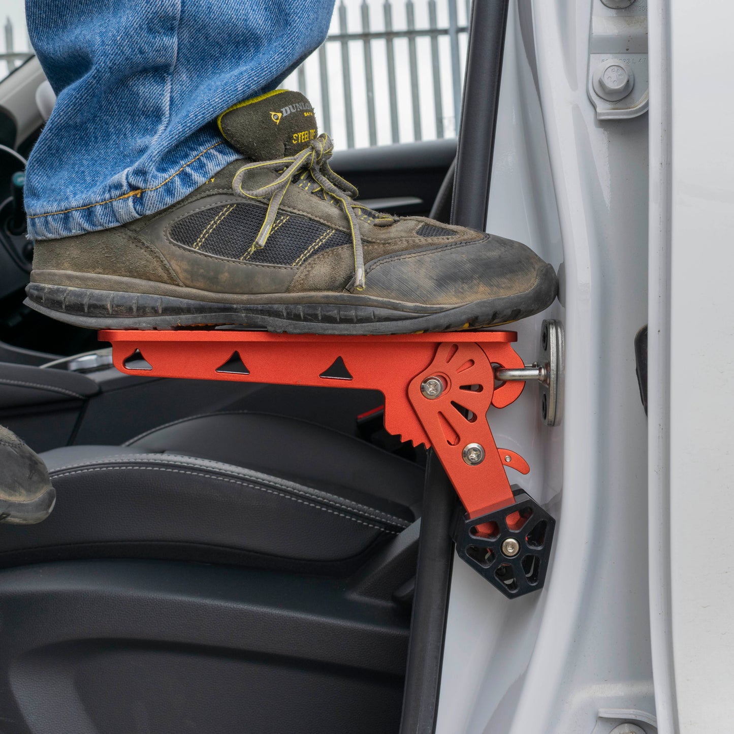Type E Vehicle Car Door Step Up Ladder, Red