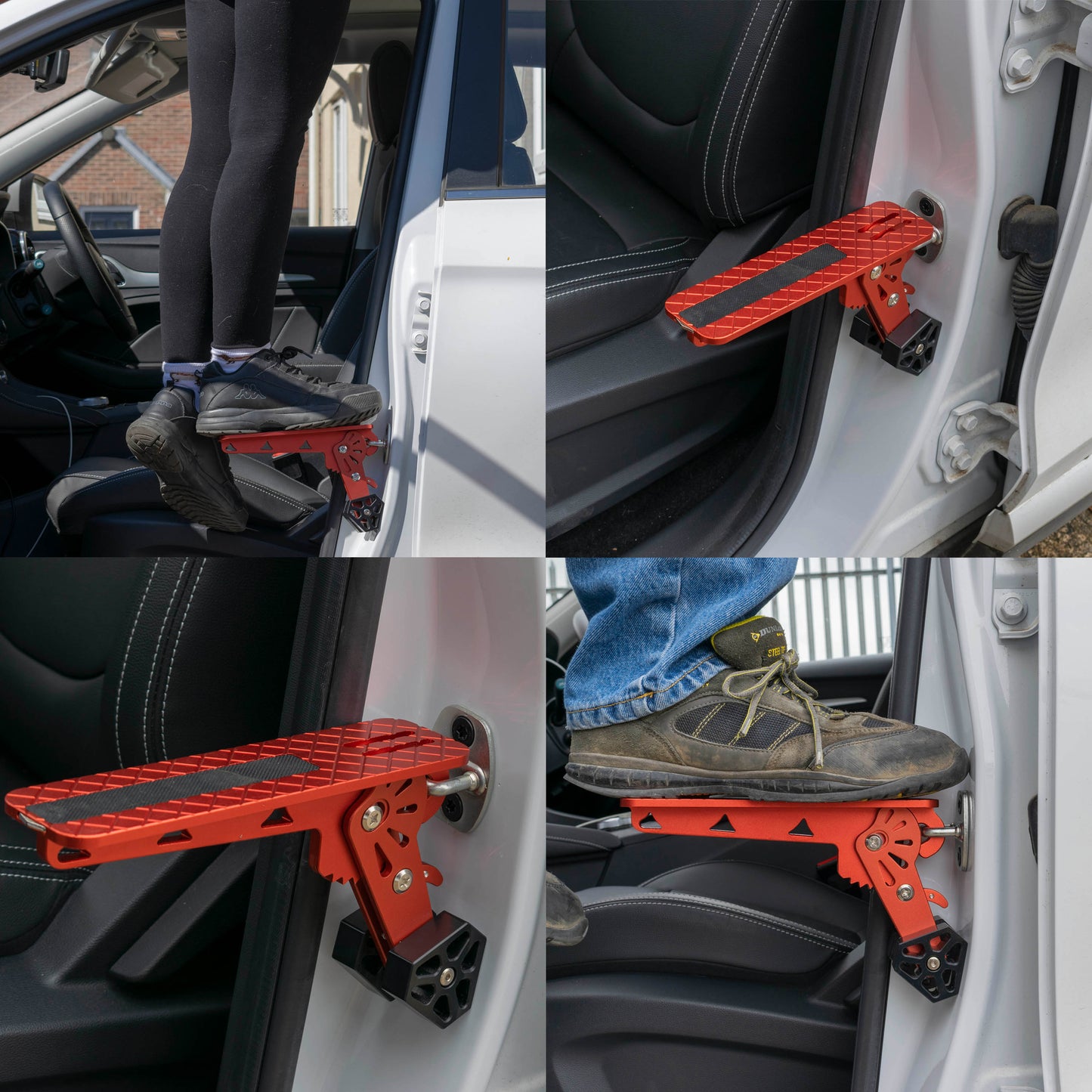 Type E Vehicle Car Door Step Up Ladder, Red