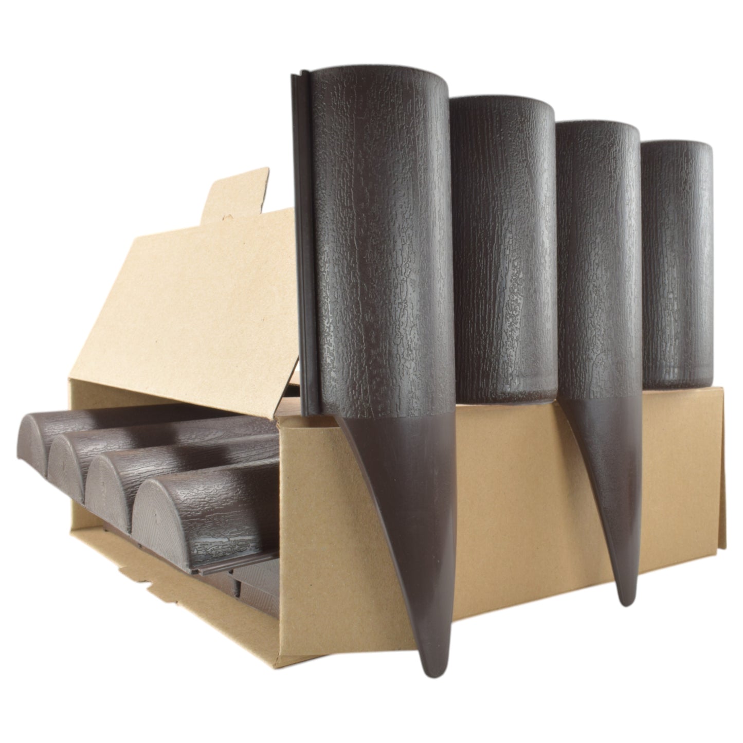 Brown Wood Effect Palisade Lawn Edging, 2.5m
