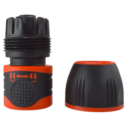 1/2" & 3/4" Female Hose Connector - Lockable Design, Black