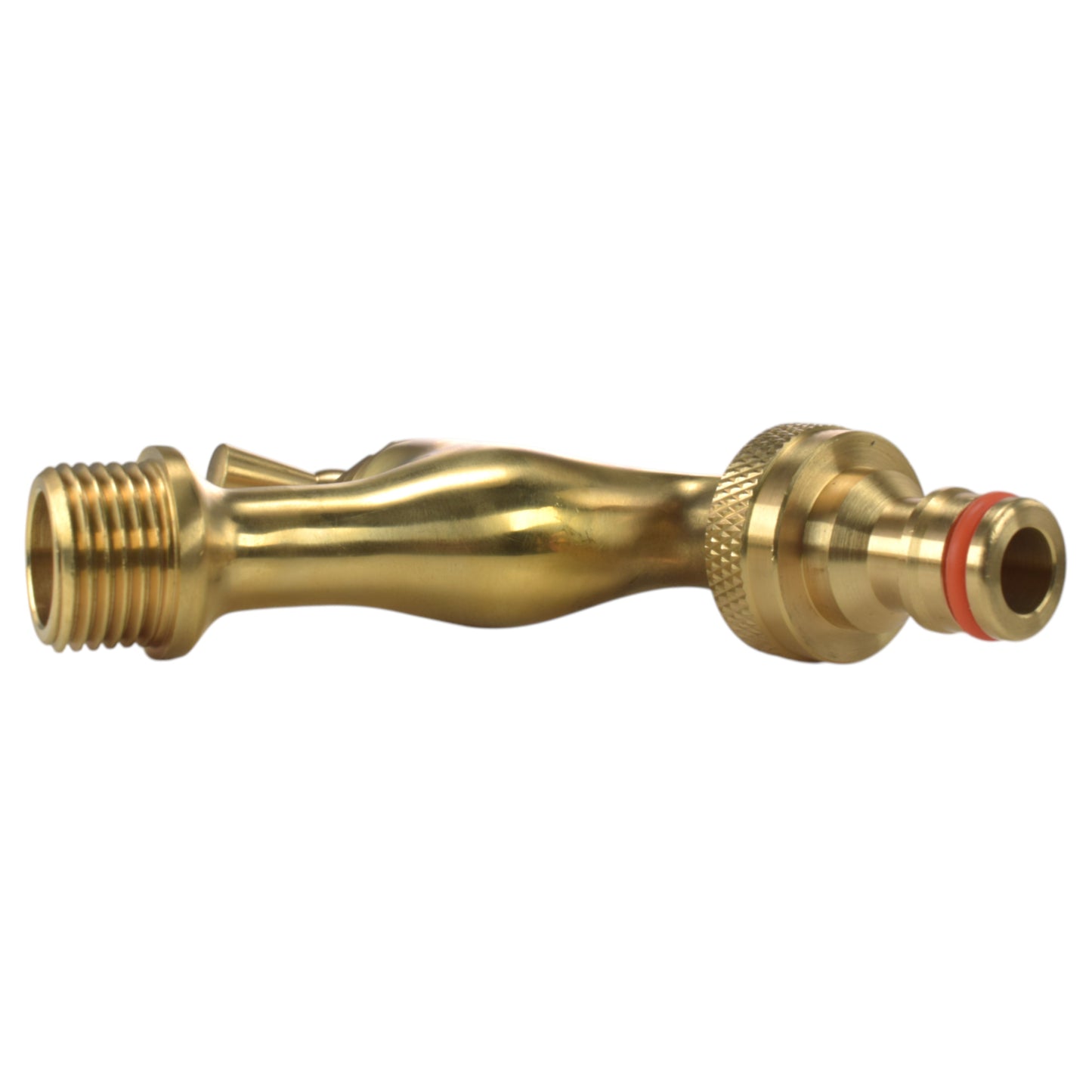 Polished Brass Quick Connector Bib Tap, 1/2" BSP