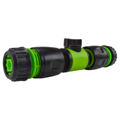 In-Line Valve with Quick Connectors - 6 Piece Set, Green & Black