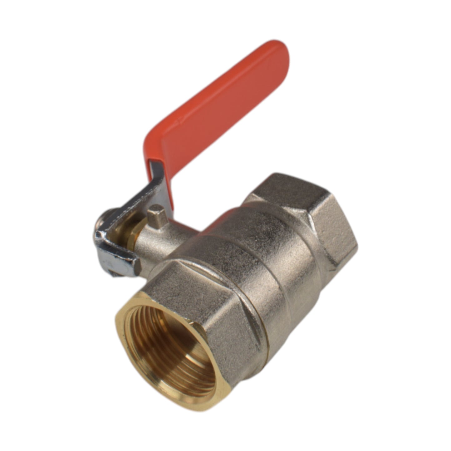 Female Nickel Plated Brass Lever Valve, 3/4"