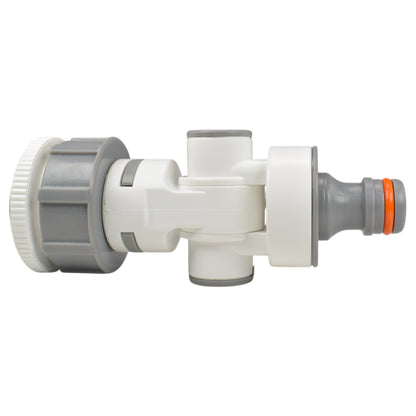 Adjustable Angle Garden Tap Connector, Grey