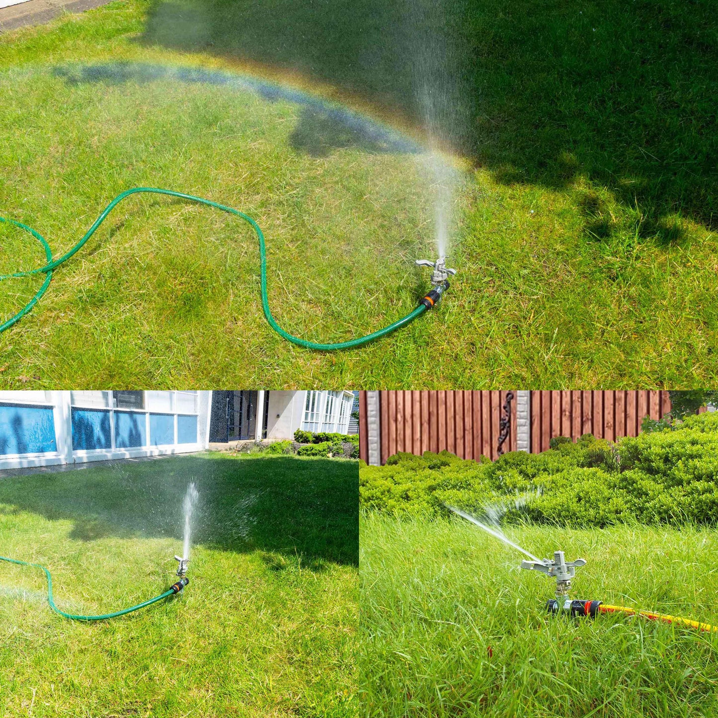 Metal Pulsating Lawn Sprinkler with Metal Spike