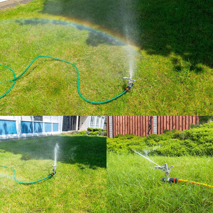 Metal Pulsating Lawn Sprinkler with Metal Spike