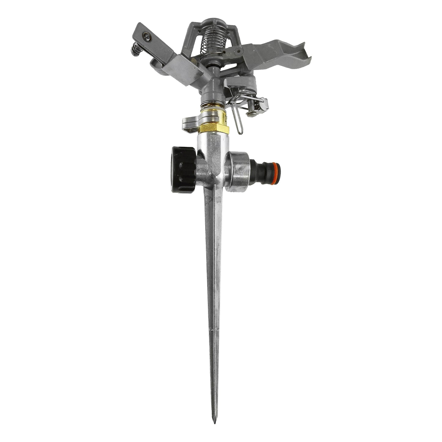 Metal Pulsating Lawn Sprinkler with Metal Spike