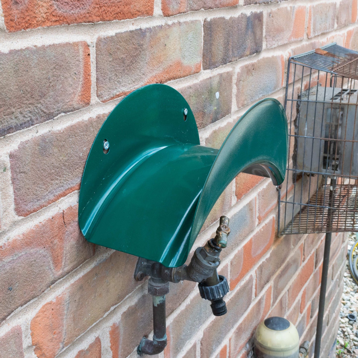 Green Metal Hose Hanger
