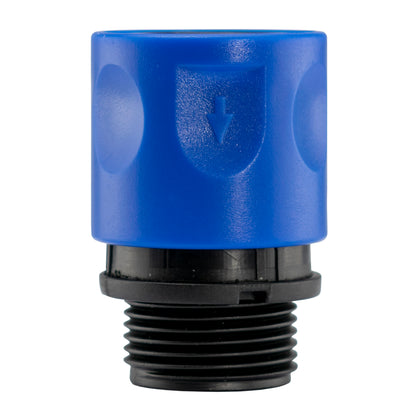 Female Hose Connector with 3/4" BSPM Thread, Blue