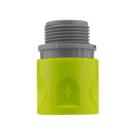 Female Hose Connector with 3/4" BSPM Thread, Lime