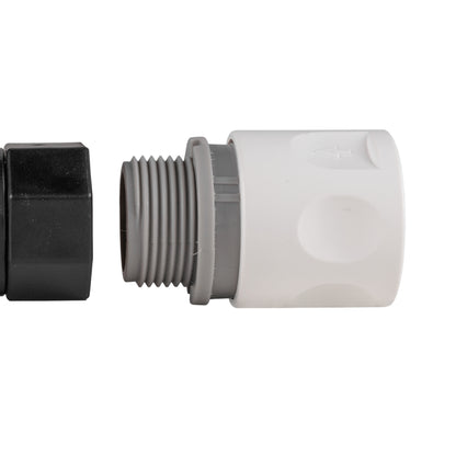 Female Hose Connector with 3/4" BSPM Thread, Grey