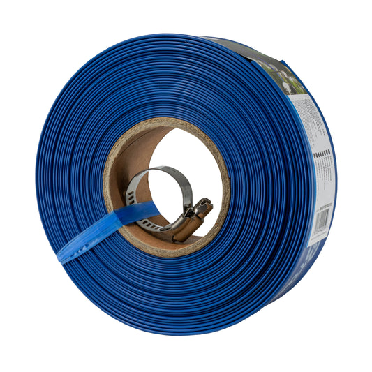 10m Bradas Lay Flat Aqua Hose with Clip, 1"