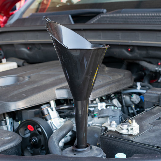 Small Vehicle Funnel with Angled Mouth, Black