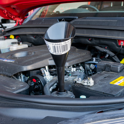 Small Vehicle Funnel with Angled Mouth, Black