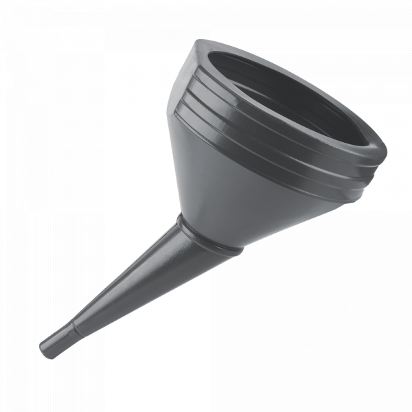21cm Wide Mouthed Fuel Funnel with Angled Spout, Grey