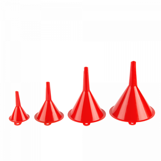 Pack of 4 Nested Home & Vehicle Funnels, Red
