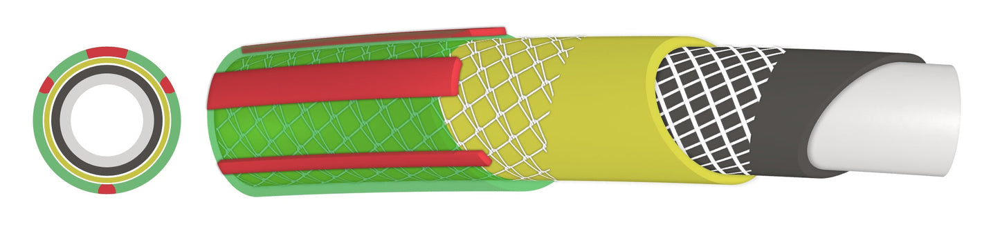 1/2" Green Premium Garden Hose Pipe, 6-Layer