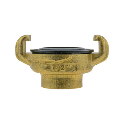 Brass GEKA Style Claw Hose Connector, 1/2" BSPF