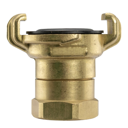 Brass GEKA Style Claw Swivel Hose Connector, 1/2" BSPF