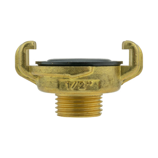 Brass GEKA Style Claw Hose Connector, 1/2" BSPM