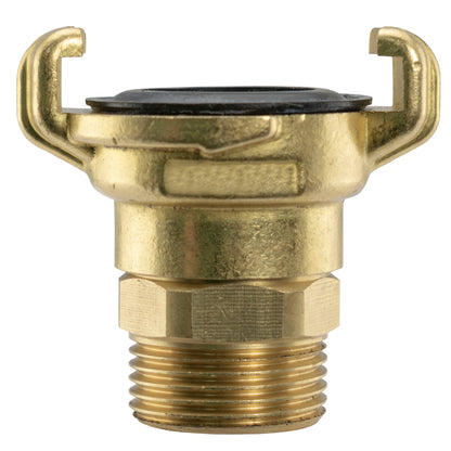 Brass GEKA Style Claw Swivel Hose Connector, 1/2" BSPM
