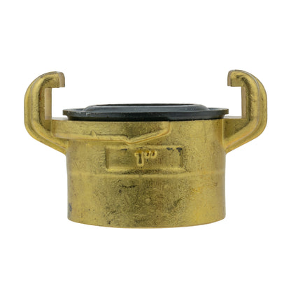 Brass GEKA Style Claw Hose Connector, 1" BSPF