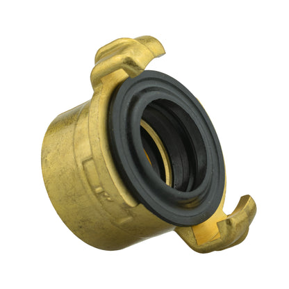 Brass GEKA Style Claw Hose Connector, 1" BSPF
