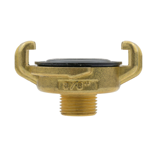 Brass GEKA Style Claw Hose Connector, 3/8" BSPM