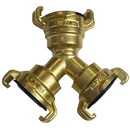 Brass GEKA Style Claw 3-way Tap Splitter