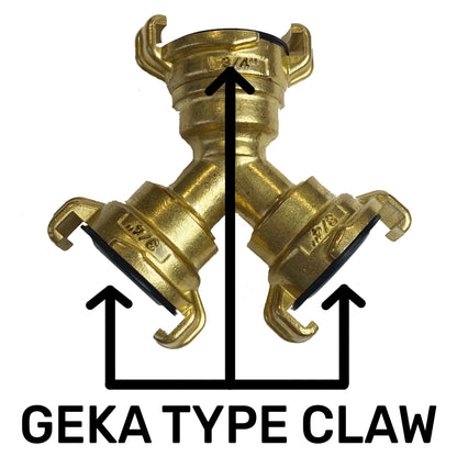 Brass GEKA Style Claw 3-way Tap Splitter