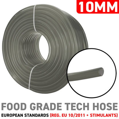 10mm Grey Semi-Transparent PVC Technical Hose