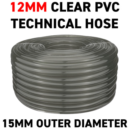 12mm Grey Semi-Transparent PVC Technical Hose