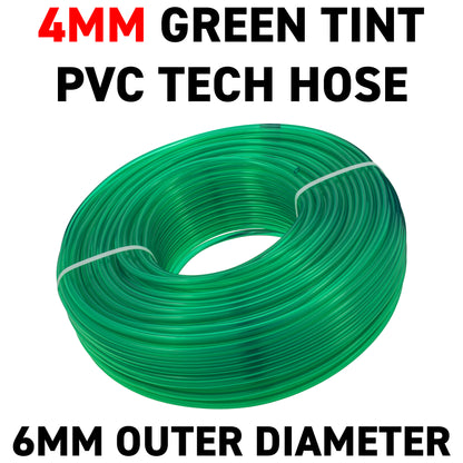 4mm Clear Green Tinted PVC Technical Hose