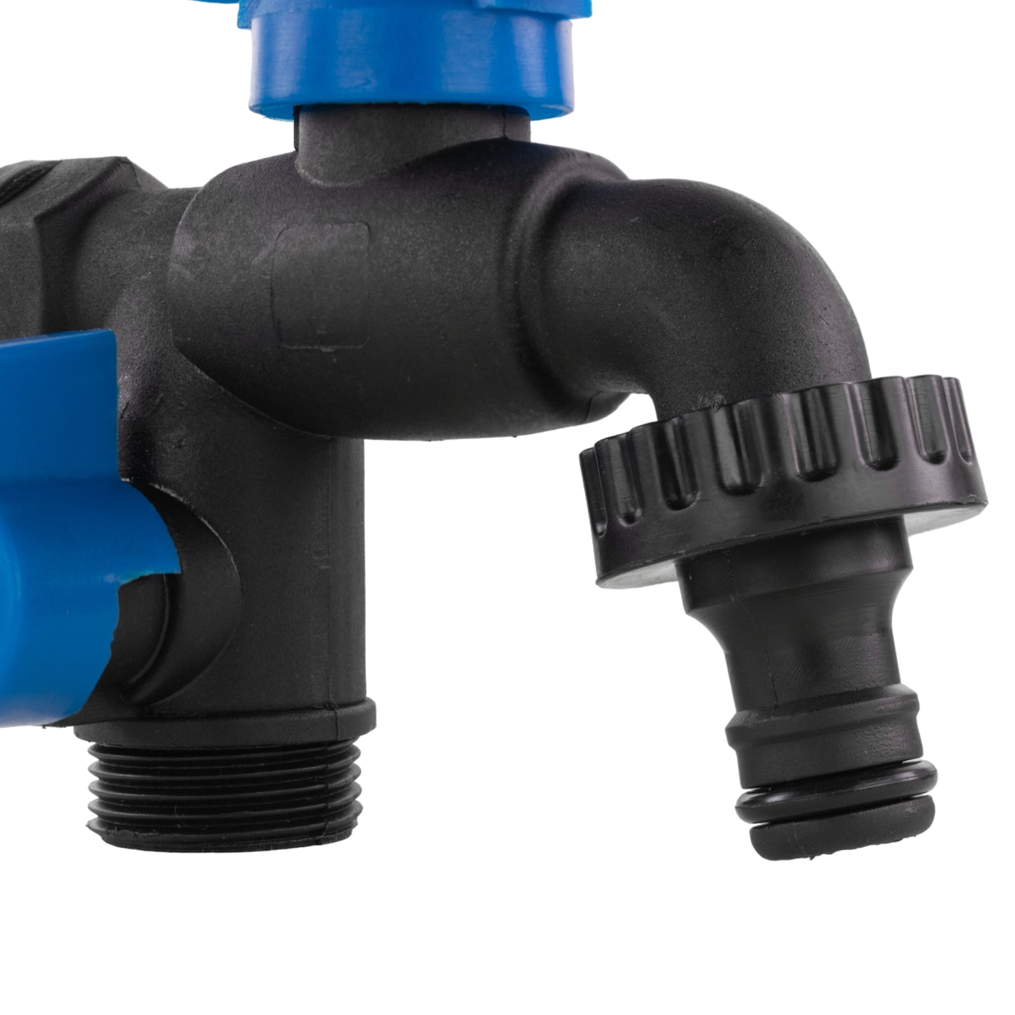 Nylon Quick Connector Dual Outlet Bib Tap, 1/2" BSP