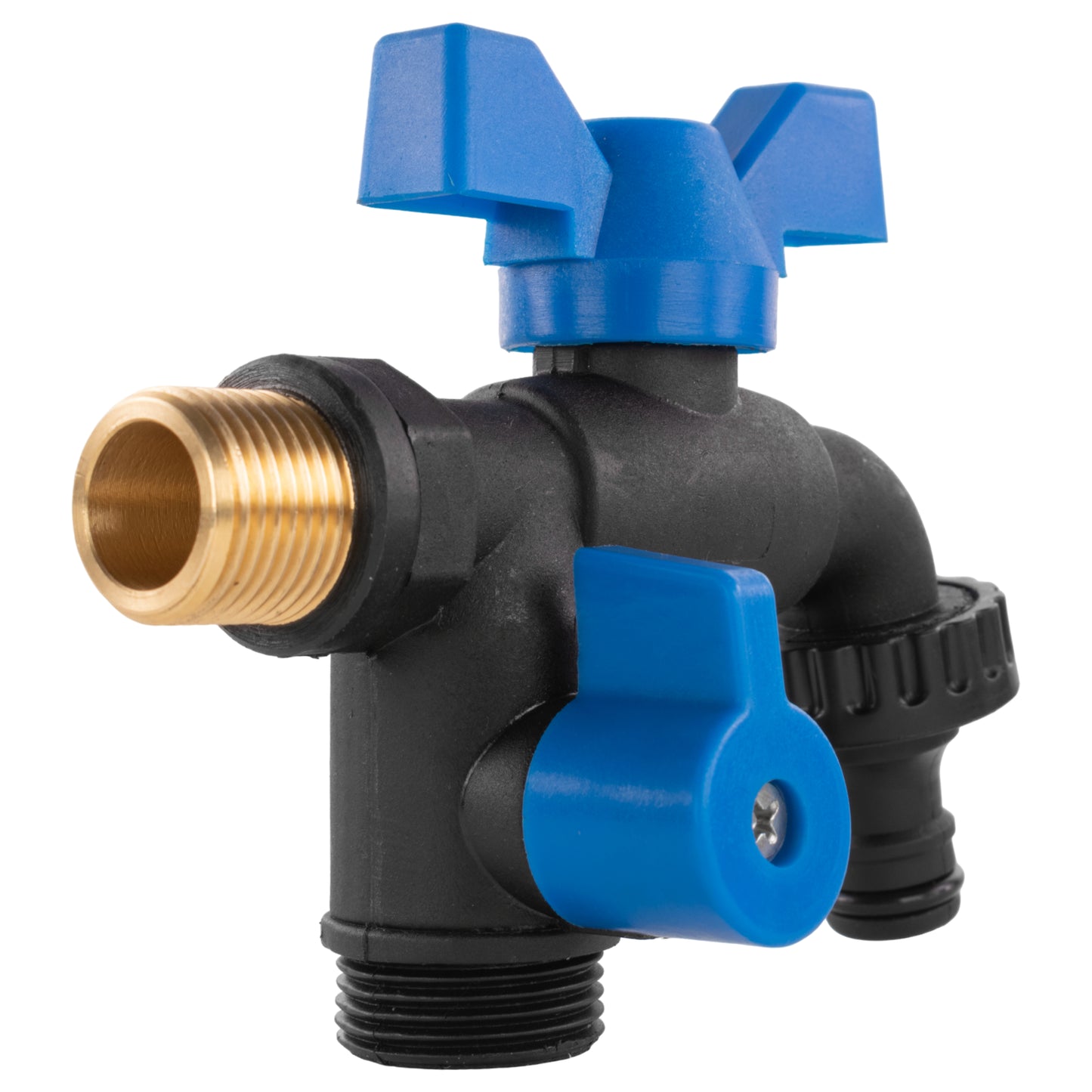 Nylon Quick Connector Dual Outlet Bib Tap, 1/2" BSP