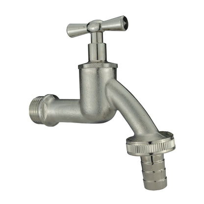 Nickel Plated Brass PP-Barb Bib Tap, 3/4" BSP