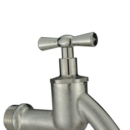Nickel Plated Brass PP-Barb Bib Tap, 3/4" BSP