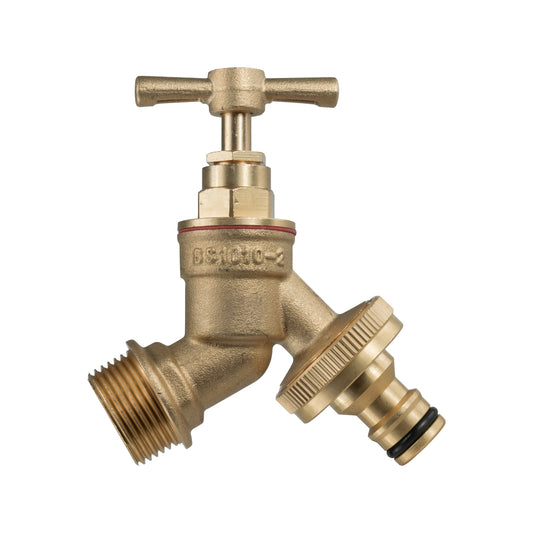 Brass Quick Connector Bib Tap, 1/2" BSP
