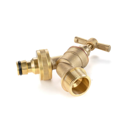 Brass Quick Connector Bib Tap, 3/4" BSP
