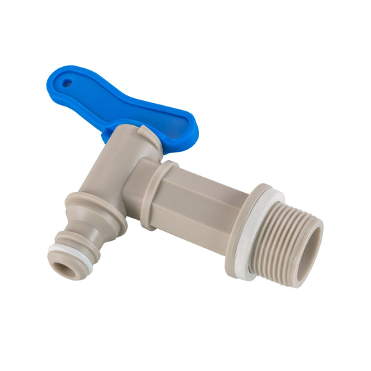 PP Quick Connector Tap with Washer, 3/4" BSP