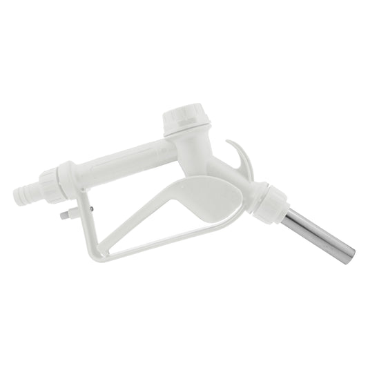 White Ad-Blue & Fuel Dispensing Nozzle for 1" Hose with Metal Tip