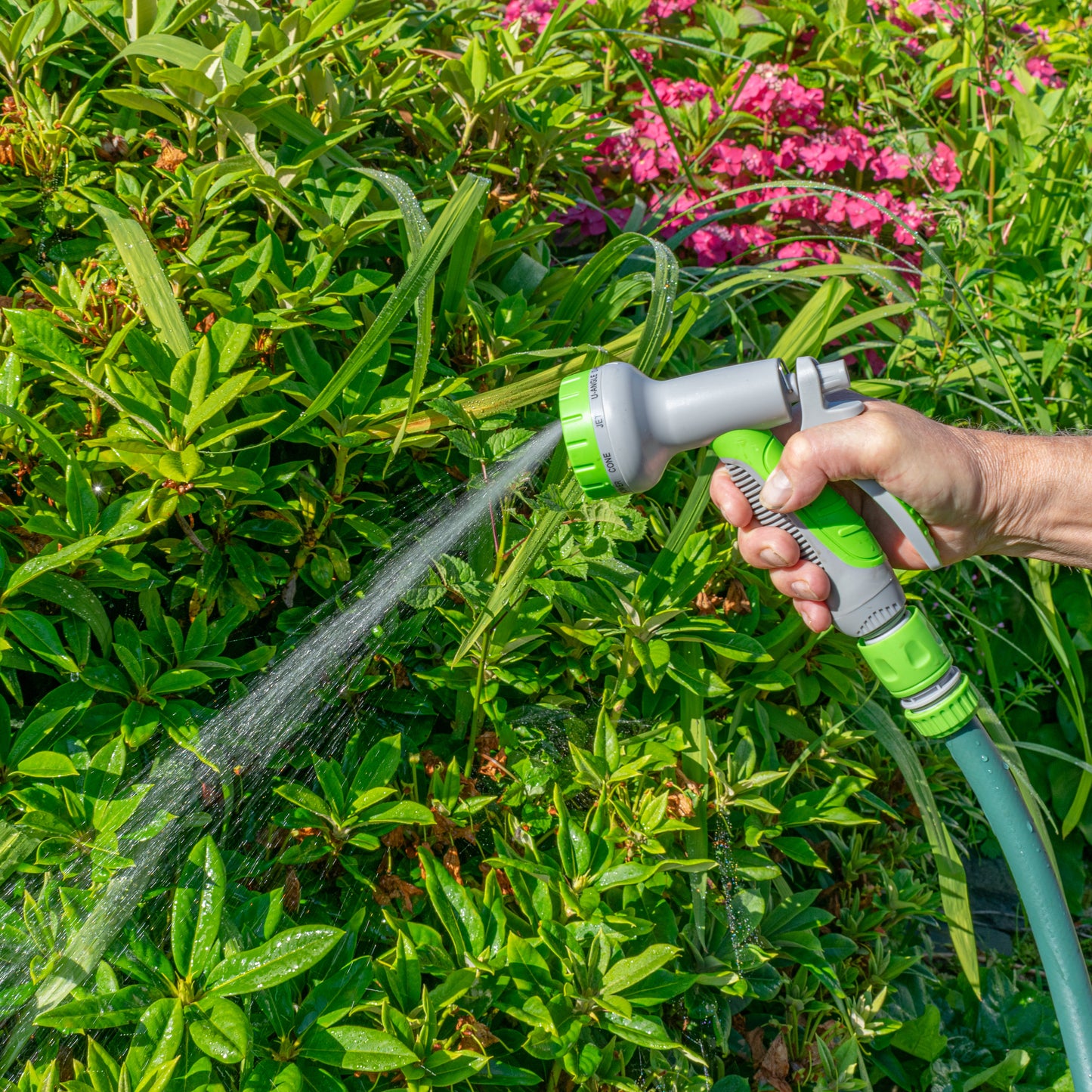 Grey & Lime 8-Pattern Multi Water Sprayer